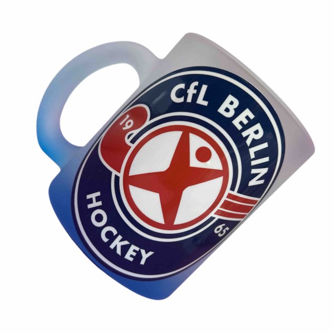Tasse 330ml satiniert blau - CfL Logo